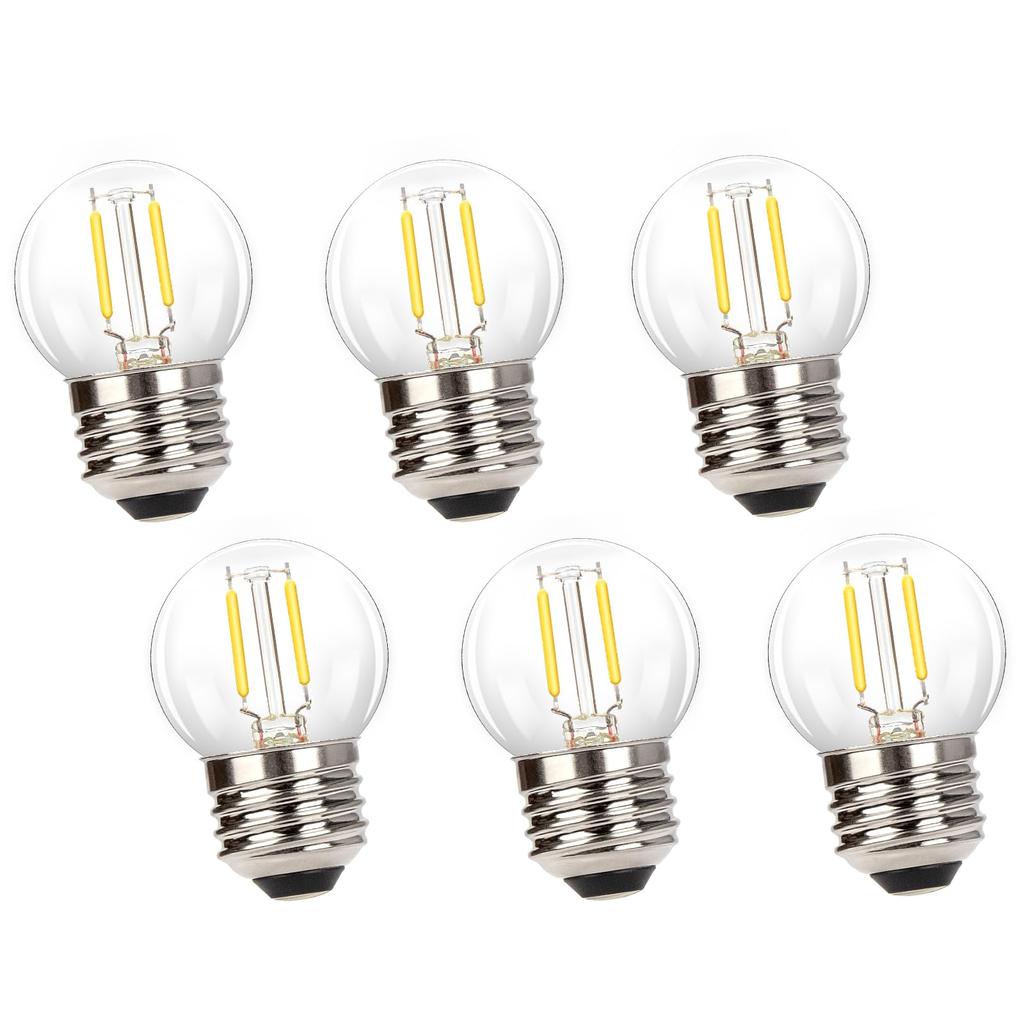 LED Filament Bulb, E26 Base, 10W Equivalent, 2700K Warm White, Mini Edison Bulb, 1W, Non-Dimmable, Night Light, Suitable for Holidays, Weddings,