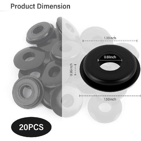 20PCS Glad Hand Seals For Glad Hand Air Hose,Rubber Gladhand Seals Of Semi Truck Accessories,Air Lines For Semi Truck Car Accessories Compatible With