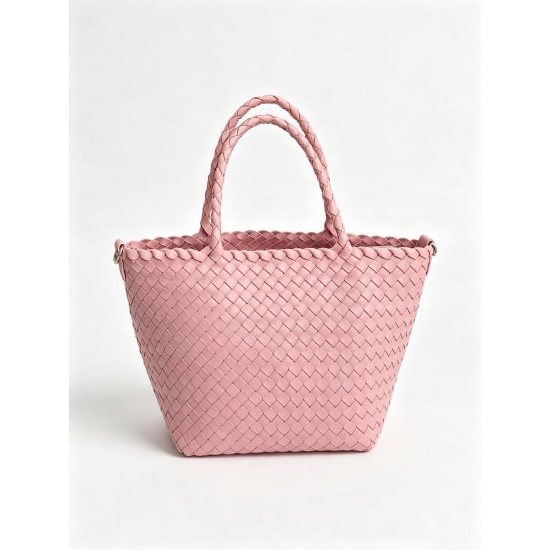 Handwoven Genuine Leather Tote Bag Women Large Capacity Casual Shoulder Handbag In Soft Full-Grain Cowhide
