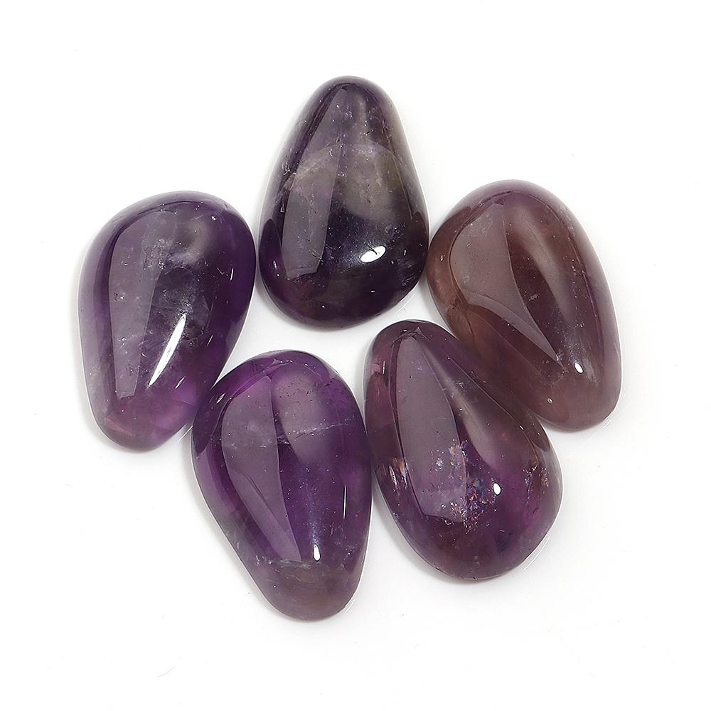 2-5 Stück/Los Natürliche Steinkabochonen Unregelmäßig Oval Quadrat Wassertropfenförmig Amethyst-Kabochon Für DIY Ringe Halsketten Zubehör