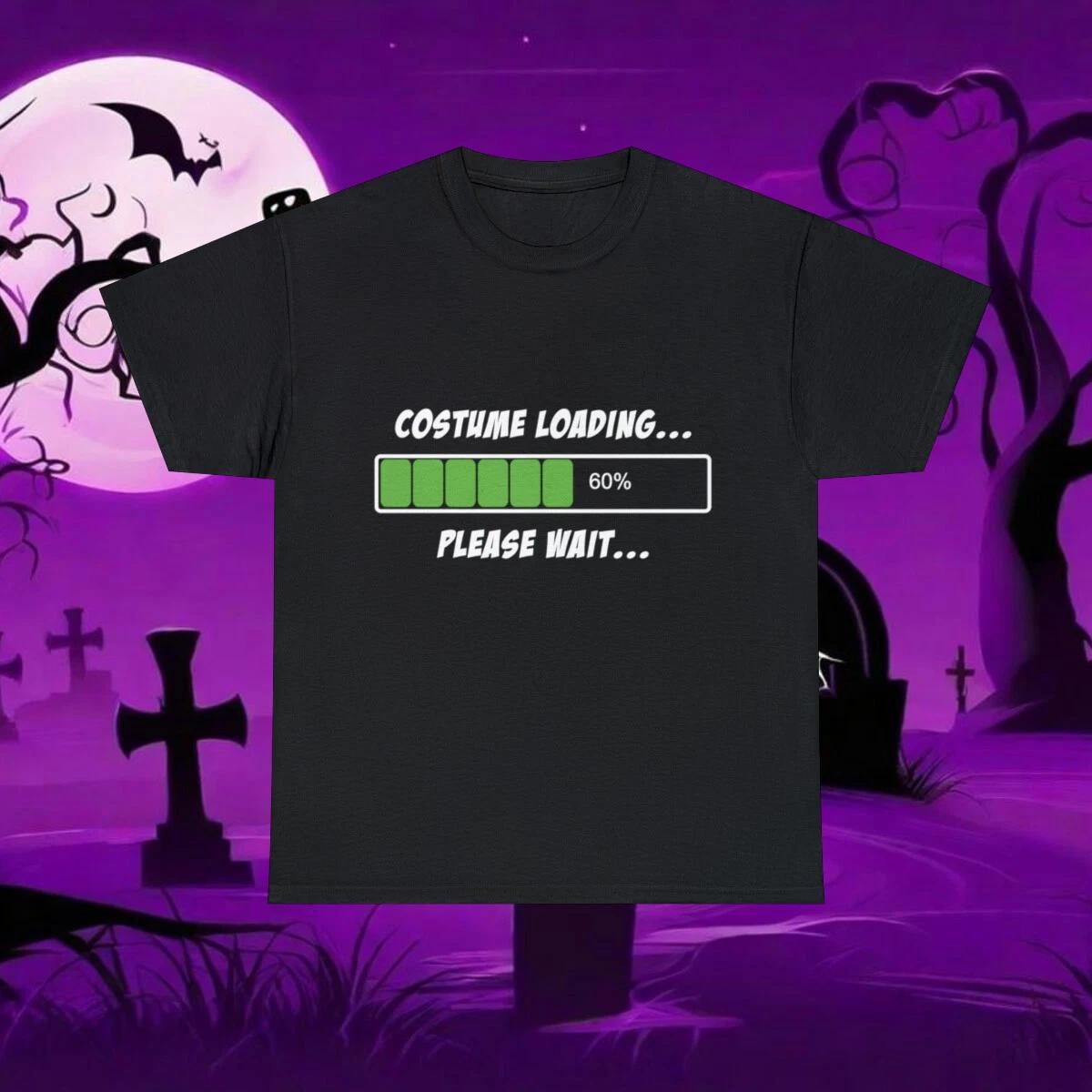 Halloween Costume Loading Please Wait Graphic Tee Shirt, S-5XL 4XL