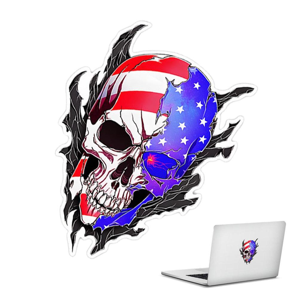 Mdikawe Skull Car Window Sticker,Skeleton Head Sticker,Skeleton Head Decal for Truck Window - American