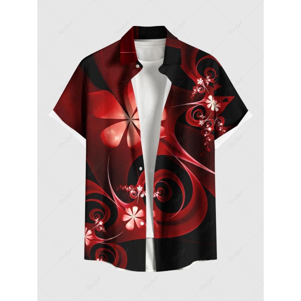 Fashion Men's Hawaiian Shirts 3D Printed Short Sleeved Button Down Lapel Shirt Oversized Tops 2025 Summer Casual Aloha Shirts