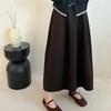 2025 A/W Women's Cashmere A-Line Elastic Waist Draping Skirt - Slimming & Versatile Design