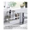 Yamazaki Jitsugyo Magnetic Sponge & Dispenser Rack with Tray White Approx. W25.5 x D9.5 x H9cm Tower Sponge Holder with Hook Floating Storage 3972