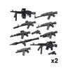 Andra världskriget Militära Vapen Byggklossar Armé Soldater Figurer 98K MG34 MG42 PPSH Vapenbälte Tillbehör Klossar Leksaker För Barn