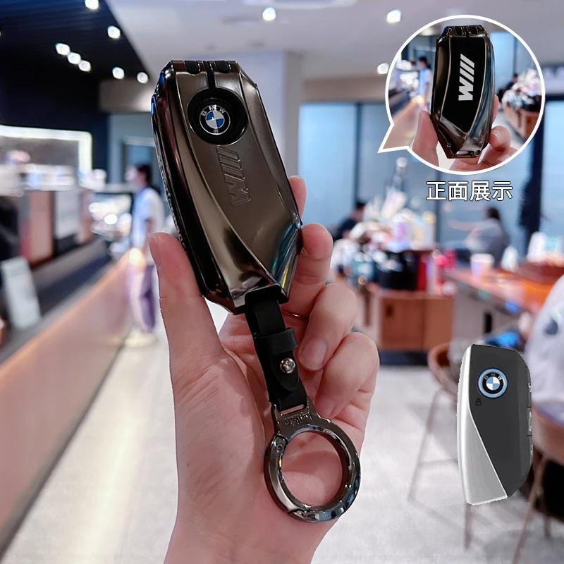 Car Remote Key Case Cover Shell Fob For BMW X1 U11 G70 7 Series 320i X3 X5 X7 i7 G07 LCI iX G09 XM U06 G81 M3 2023 2024 ussh51