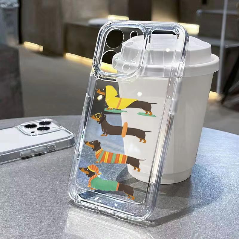 Cute Line Cat Pattern Phone Case For Xiaomi Mi 17 Pro 15 14 13 12 11 Lite 5G Mi 15 T Pro 14T 13T 12T Clear Bumper Cover