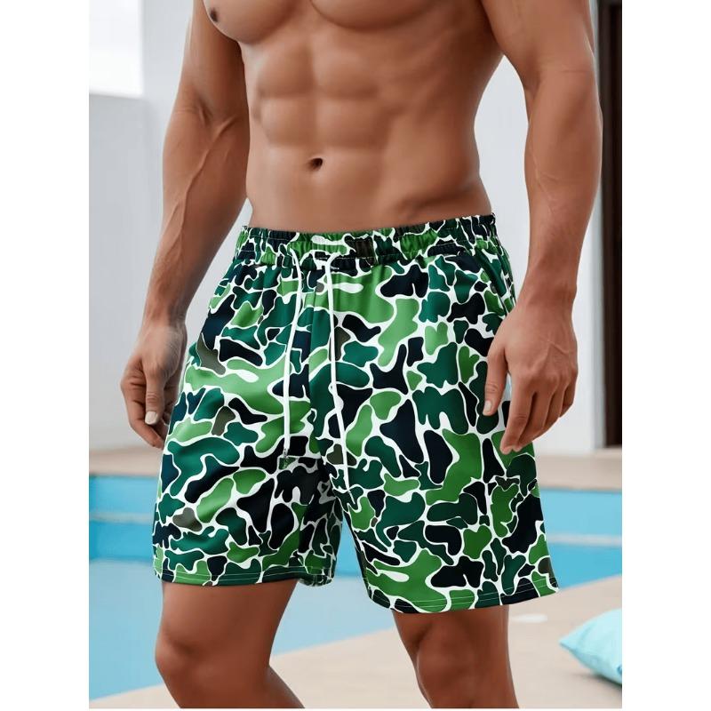 Sneldrogende ademende strandshorts voor heren met kleurrijke prints, perfect voor het strand, zwembad, sportschool en buitenactiviteiten