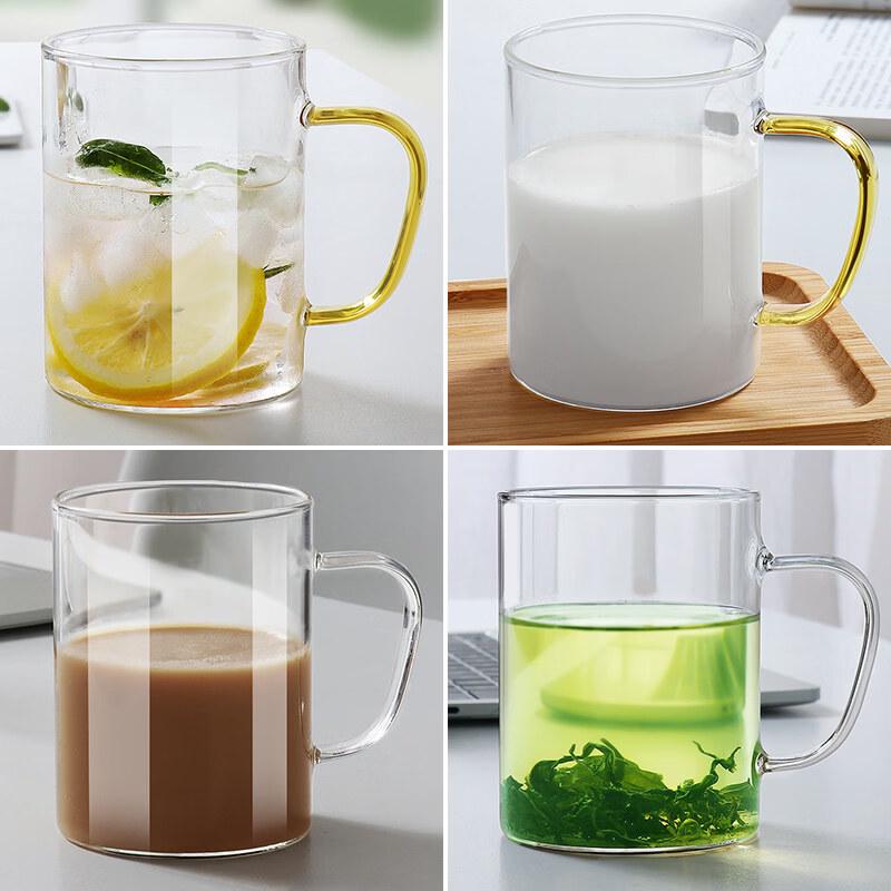 ZISIZ High Borosilicate Glass Cup with Handle