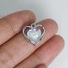Love Heart Shape Crystal Pendant Loose Beads for DIY Jewelry Making Supplies