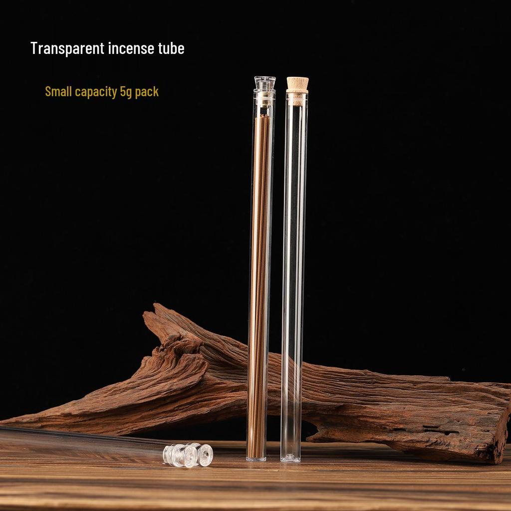 Acrylic Incense Holder: Transparent 5g Long Stick Storage Tube for Agarwood Incense