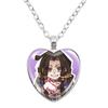 GACHIAKUTA Halskette Glas Herzform Anhänger Halskette Gachiakuta Zeichentrickfigur Halskette Schmuck Dekoration Fans Sammeln Geschenk