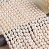 1String, White Natural Freshwater Pearl, Handmade Rice Pearl Beads, 7-8mm, for DIY Necklaces Bracelets Supplies, Women Crafts 36cm