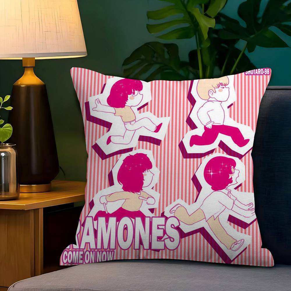 Personalized Picture Text Home Decorative Pillows Household Gifts 45X45Cm Rock Band R-Ramones Anime