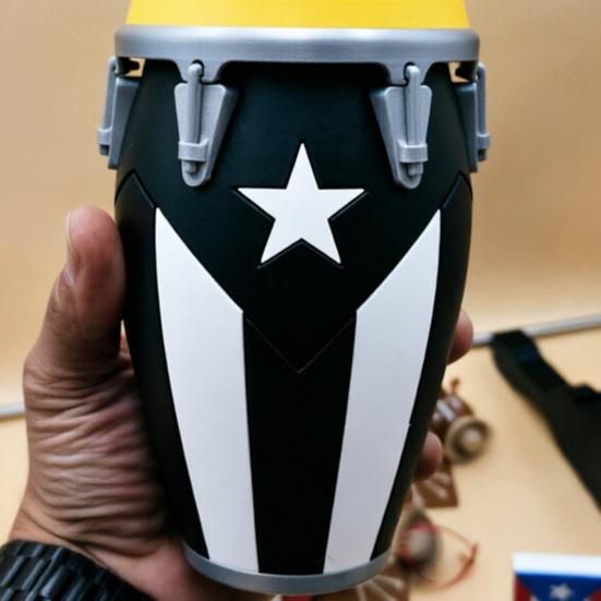 Conga-Style Can Holder Patriotic Flag Design 3D Printed PLA Cup Sleeve for 12oz Standard Cans Unique Gift for Music Lovers