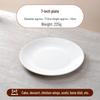 Zhilis Pure White Ceramic Flat Dinner Plate