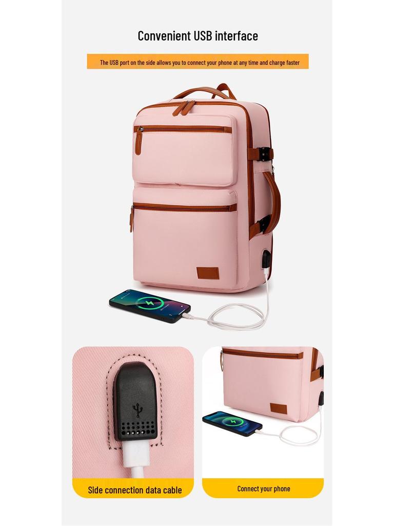 Unisex Cross-Border Backpack: Stylish, Casual & Multipurpose with USB and Laptop Compartment - Perfect for Students & Professionals