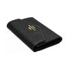 Coach Card Case 10 Gold Horse And Carriage Logo Flip Crossgrain Leather Wallet Women Wallet Black CH487-IMBLK