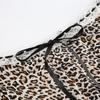 Sommar Grunge Short Leopard Sexiga spetsjeans Dam Estetisk Y2k Rosett Skinny Streetwear Byxor Kvinnlig Vintage A-linje Slim Shorts Kläder
