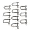 Lixada 10 PCS U Shape Anchor Shackle Outdoor Rope Paracord Bracelet Buckle Stainless Steel