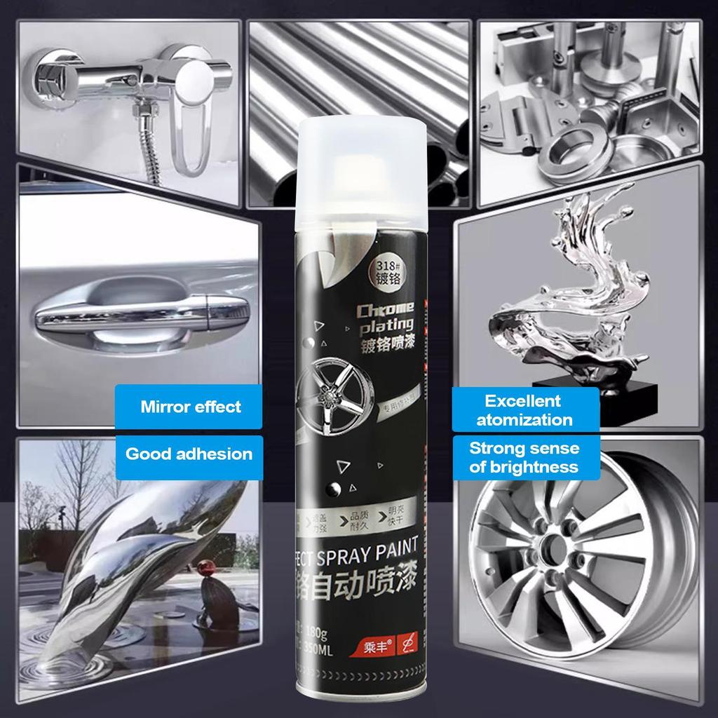 Auto Chrom Plating Spray Metall Plating Spray Glänzende Finish Farbe Mehrzweck Schnell und Einfach Schnell Trocknend Fix für Zuhause