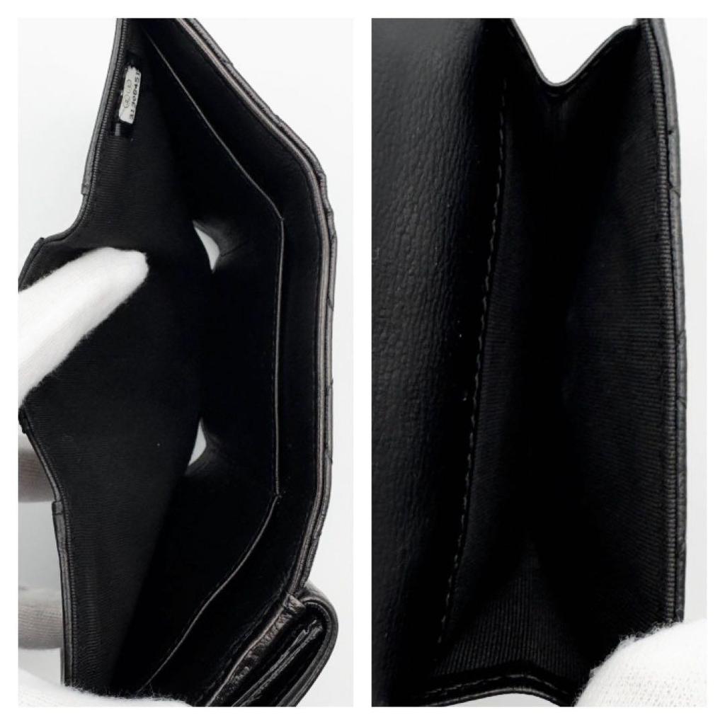 Used Domestic genuine product, Chanel wallet, Matelass, Compact wallet, Mini wallet, Black