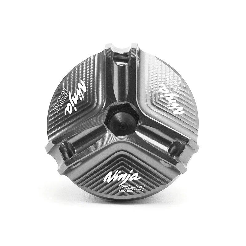 For Kawasaki NINJA 650 NIINJA650 -2023 Accessories Motorcycle Front & Rear Brake Fluid Reservoir Cover Engine Oil Filler Cap