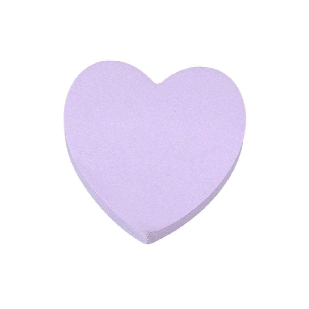

New 100 Sheets Heart Sticky Notes Colorful Adhesive Paper Self Sticky Note Pads Decorative Sticky Note Book School Stationery фіолетовий