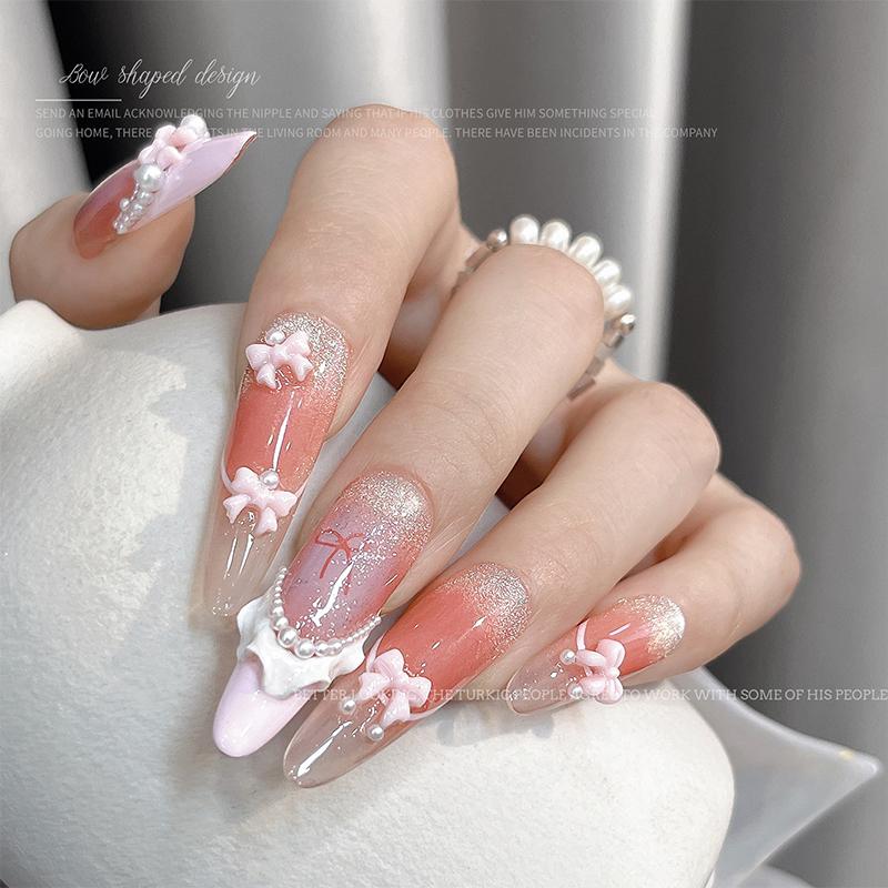 50Pcs Candy Color Bow Nail Art Parts Charms Mini Resin Ribbon Nail Rhinestones Diy Summer Nail Art Decor Accessories