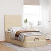 Cadre de lit avec matelas - Maison Exclusive - Lit ottoman 90x200 cm - Crème - Matelas à ressorts ensachés