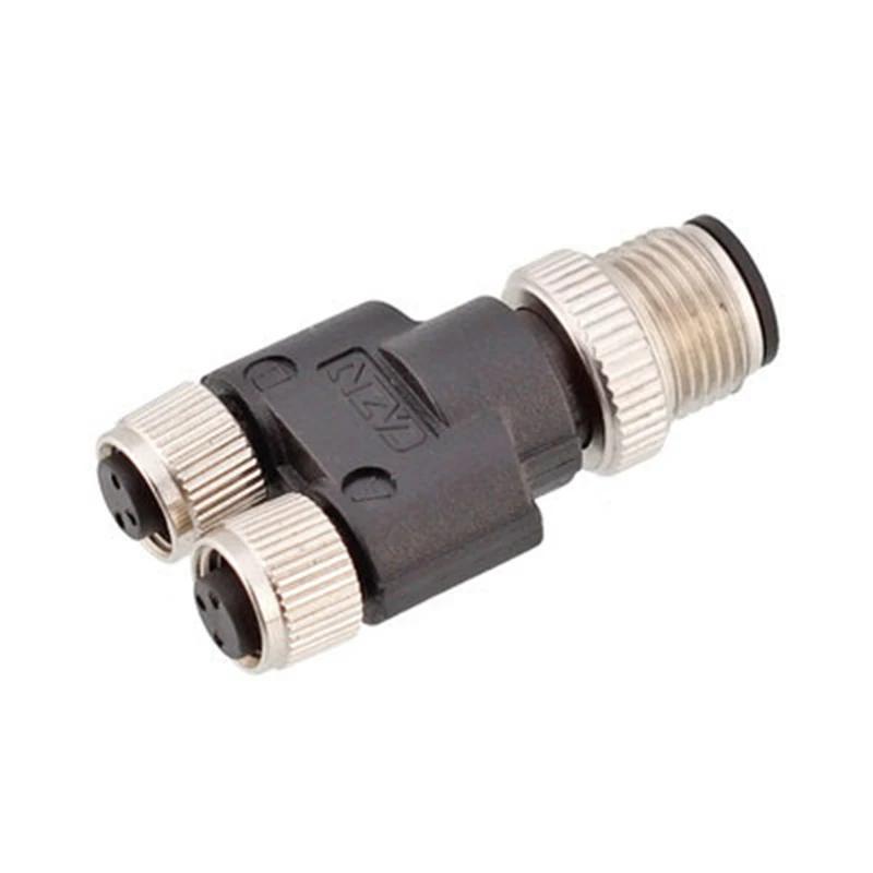 Waterproof IP67 T/Y/I Type Shape Male Female 3 4 5B 8 Pin Conversion Plug M12 To M8 Eletronic Terminal Aviator Connector Adapter