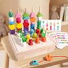 Sorting and Stacking Toy | Colorful Geometric Pieces Wood , Developmental Shape Sorter
