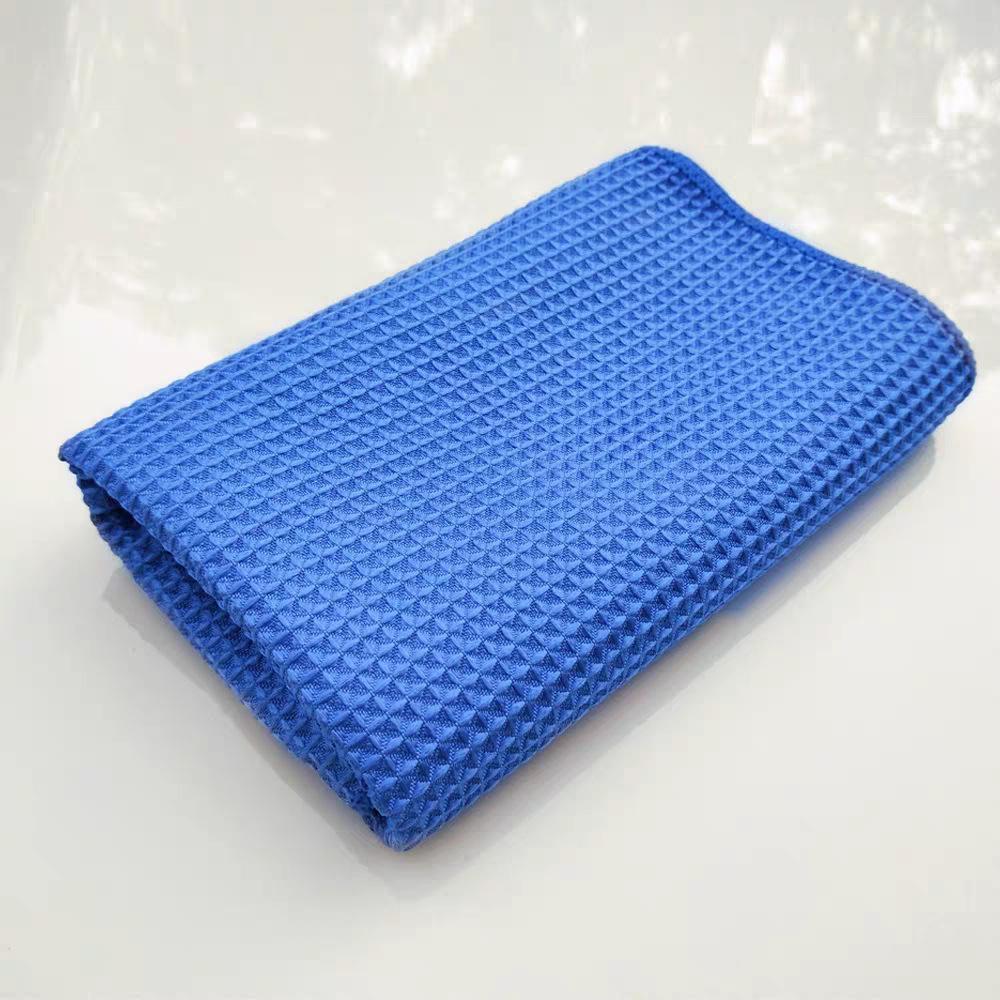 Microfiber Car Cleaning Cloth Water Absorbent Wax Polishing Glass Wash Towel Drying Detailing Waffle Weave