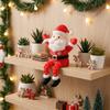 Cartoon Santa Claus Sitting Statue 3D Printed Mini Santa Claus Ornament  Home Decor