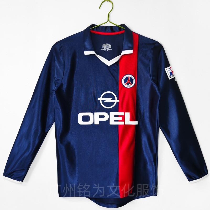 Mens Long Sleeve Retro Football Jersey Vintage Team Sportswear Soccer Fans