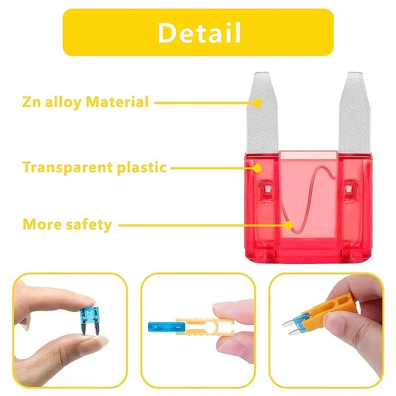 50-306 pcs Car Fuse Combination Kit Mini Small Medium Fuse Blade Type for Marine Automotive 2A 3A 5A 10A 15A 20A 25A 30A 35A Fuse Holders1