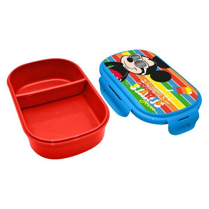 Lunch box et couverts - KIDS LICENSING - Disney Mickey - Rouge/Bleu - Repas complet - Enfant
