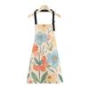 Cartoon Canvas Kitchen Apron: Stain-Proof, Durable, Breathable with Buckle, Suitable for Cooking and Catering.