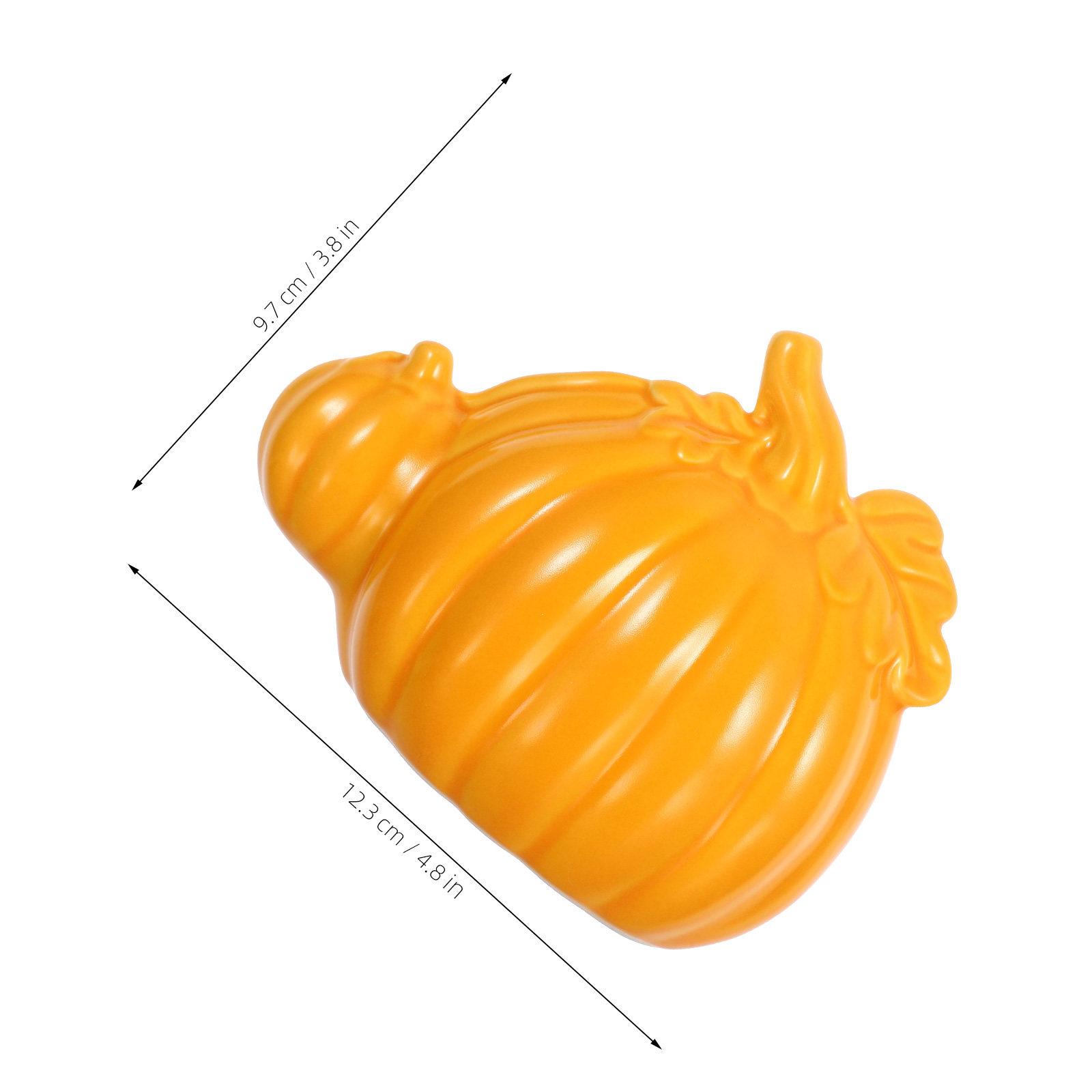 

Modern Ceramic Pumpkin Ornament Sturdy Wear-Resistant Material for Desktop Decor Fall Festival Layout Space-Saving Design жовтий