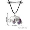 Pandantiv din cristal natural, aliaj ametist, colier elefant din cristal roz, bijuterii