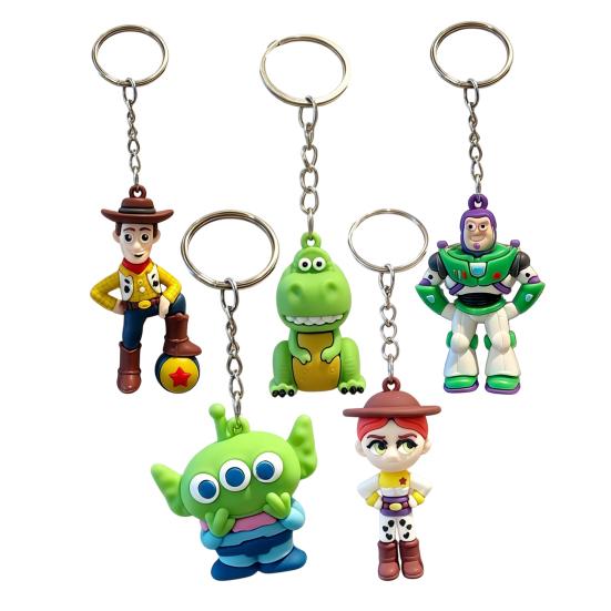 1/5Pcs Keychain Pendant, Cartoon Anime Figure Charm Key Holder, Party Favor Keychain Pendant for Children Friends Backpack Decoration