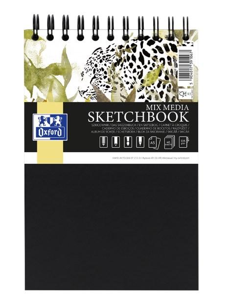Blok Szkicownik A5/40K Oxford Art Czarny 400152645