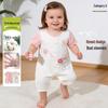 Beibeiyi 7A Antibacterial Cotton Short-Sleeve Romper 2-Pack for Girls