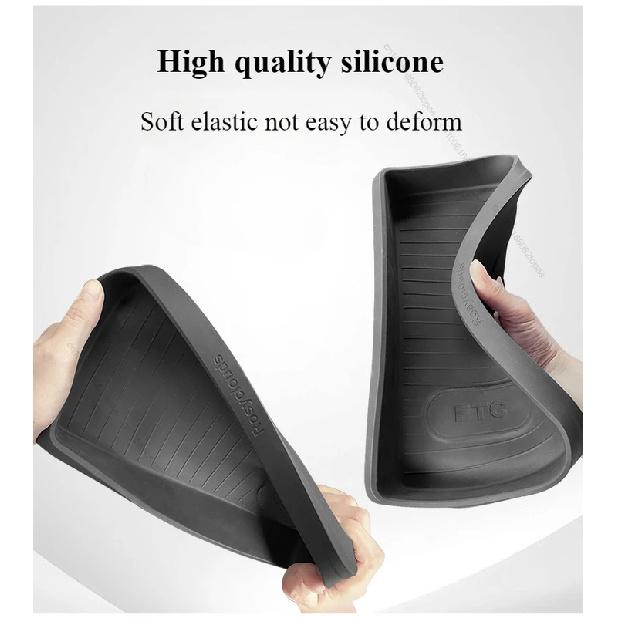 Silicone Dashboard Rear Storage Box Fit For Volkswagen VW ID.3 ID.4 ID.4X ID.6 CROZZ Car Trument Storage Box No Noise