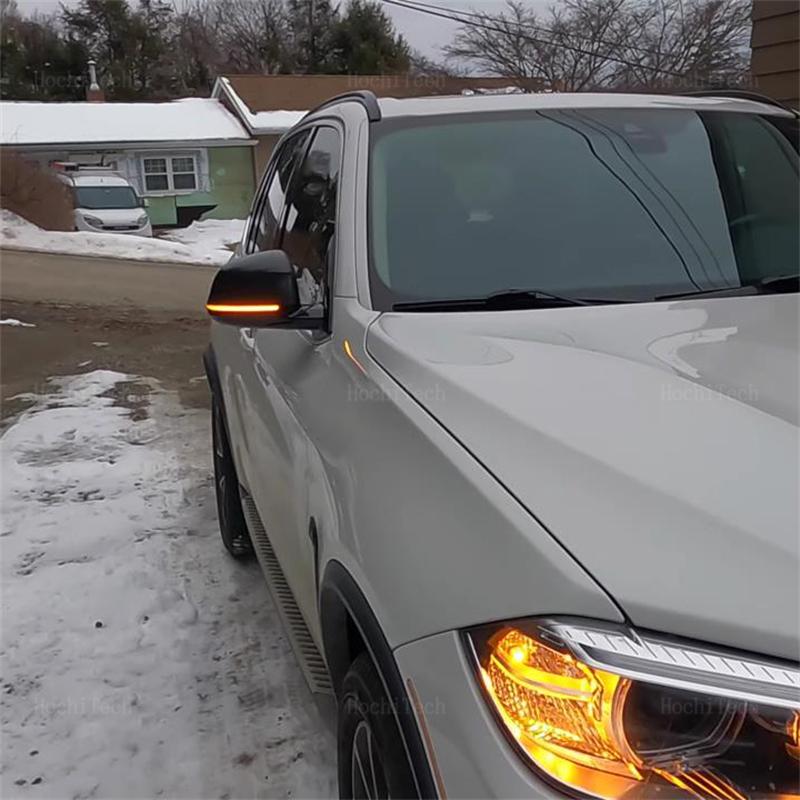 Dynamische schwarze LED-Blinkerleuchte Sequenzielle Rückspiegelbeleuchtung für BMW X3 IX3 G01 G08 X4 G02 X5 G05 X5 G06 X7 G07
