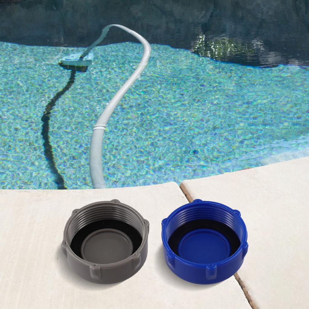 Pool Maintenance Blue Drain Valve Cap Above Ground Pool Easy Installation Leak-proof Design Robust Construction