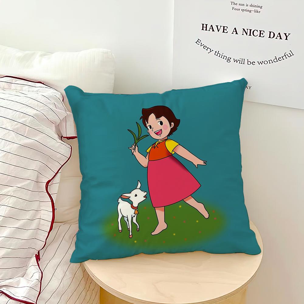 

Милая наволочка для подушки с изображением девушки из мультфильма «Хайди», диван, гостиная, спальня, изголовье, спинка, подушка, квадратная подушка, время сна 40x40CM(16x16in)