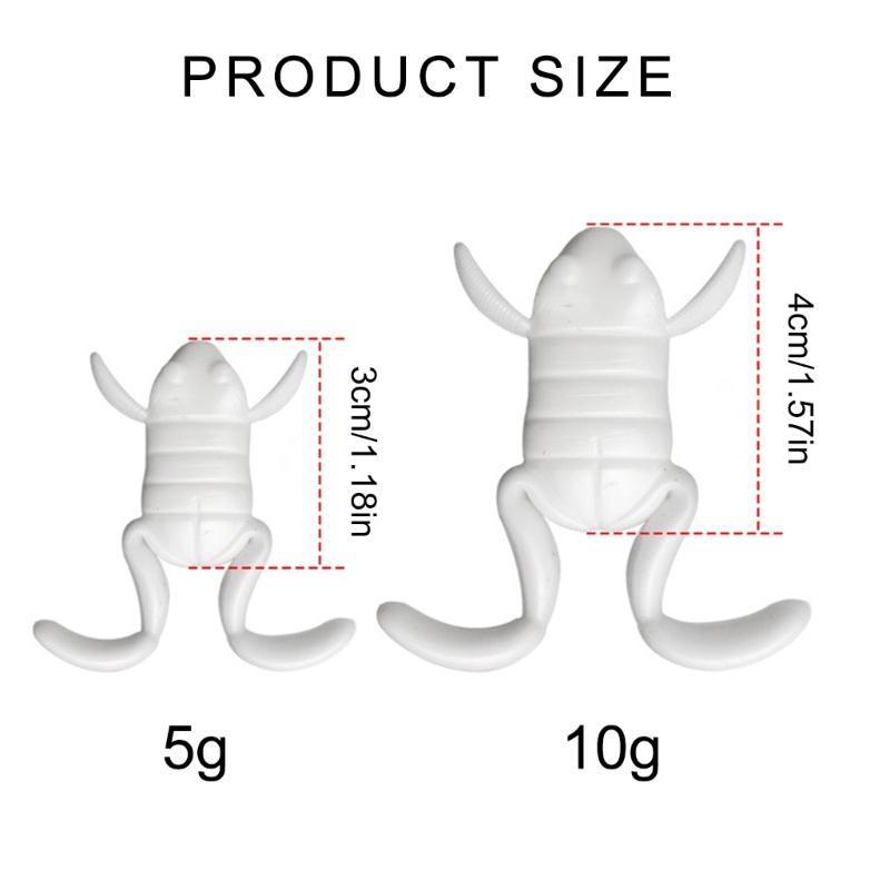 5Pcs Frogs Lures Soft Artificial Swimbait Floating Frogs Lures Simulation Frogs Baits Topwater Floating Lures Easy to Use