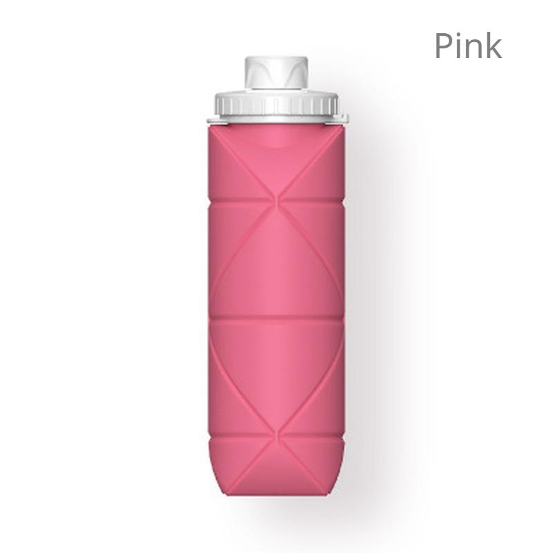 1Pc 600ml Foldable Space-saving Portable Reusable Silicone Sport Water Bottle Bag Bicycle Camping Portable Water Bottles